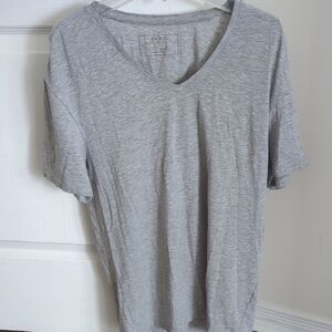 Men's Size L Zara V Neck Grey Tee